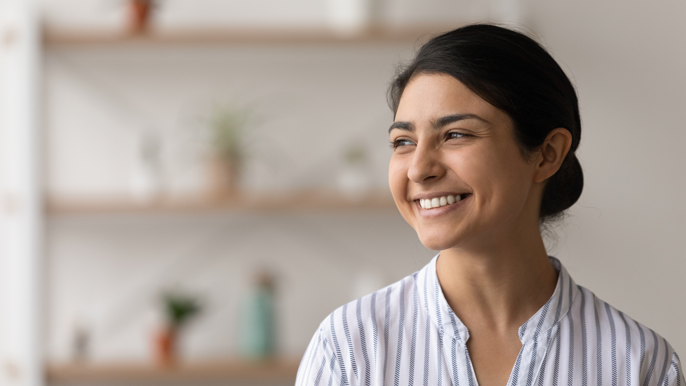 Woman Smiling at Camera 